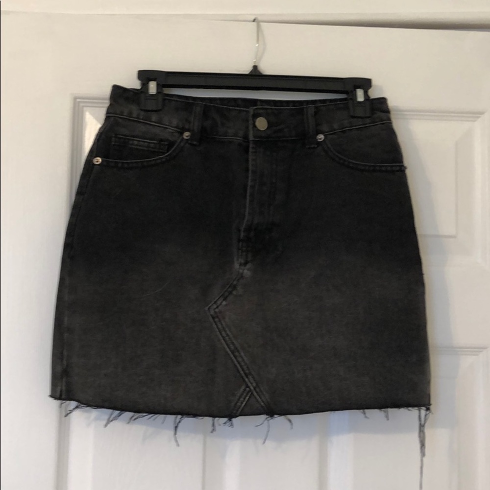Black jean skirt